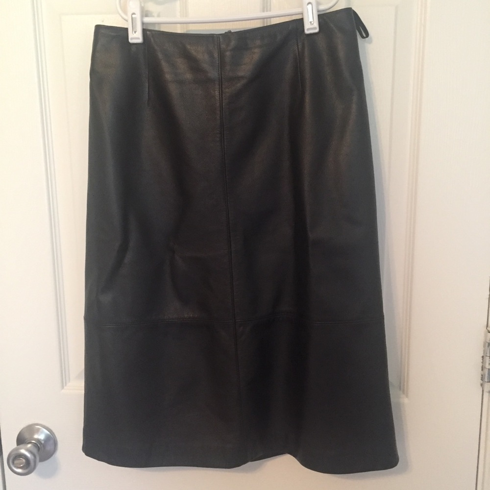 Leather Midi Skirt